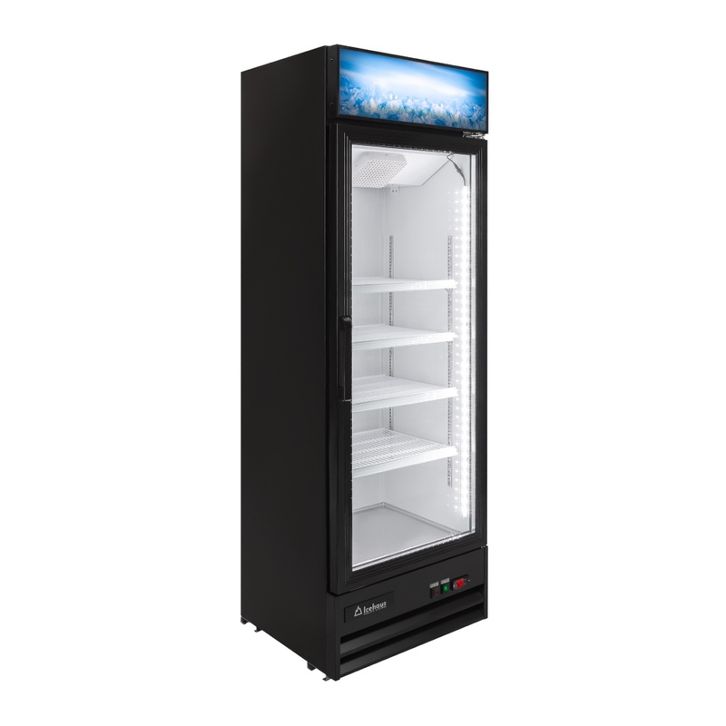 Refrigerador comercial con 1 puerta de cristal