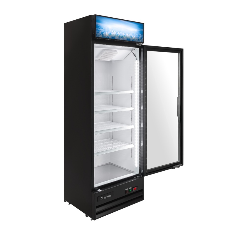 Refrigerador comercial con 1 puerta de cristal
