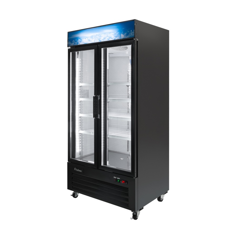 Refrigerador comercial de 2 puertas de cristal