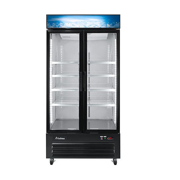 Refrigerador comercial de 2 puertas de cristal