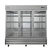 Refrigerador en inoxidable 3 puertas cristal