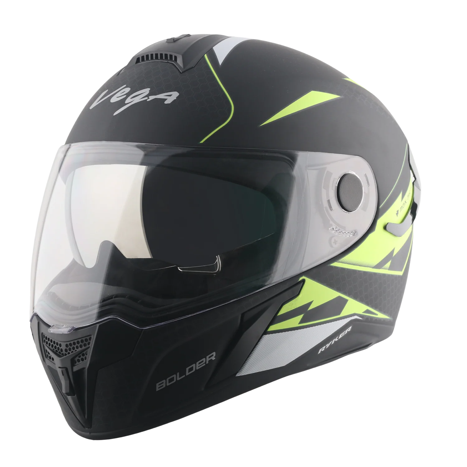 VEGA RYKER D/V BOLDER DULL BLACK NEON YELLOW (M)