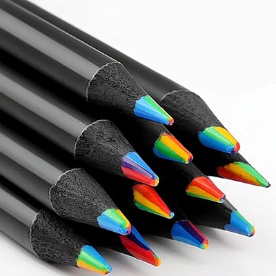 Rainbow Colour Pencils set - 12 Pencils