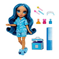 Rainbow High Jr High PJ Party Skyler (Blue) 9" Posable Doll in a Satin PJ Set
