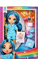 Rainbow High Jr High PJ Party Skyler (Blue) 9" Posable Doll in a Satin PJ Set