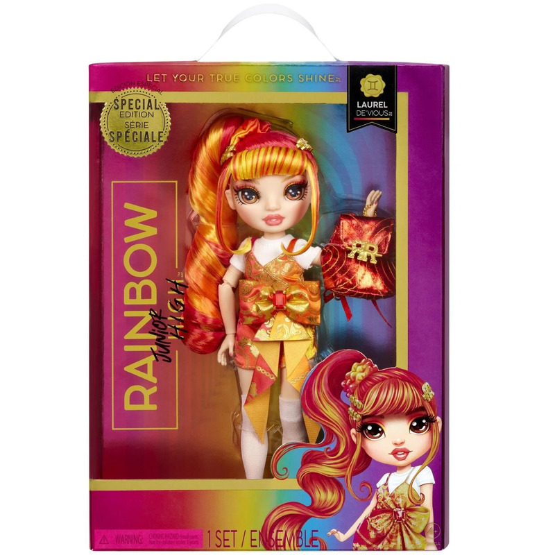 Rainbow High Jr High Special Edition Laurel DeVious - 9" Red and Orange Posable Fashion Doll