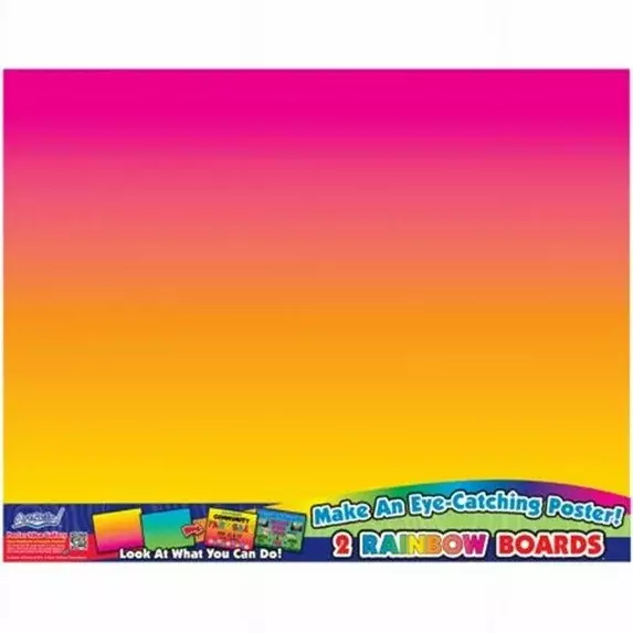 Rainbow Poster Board 2pc/Pk
