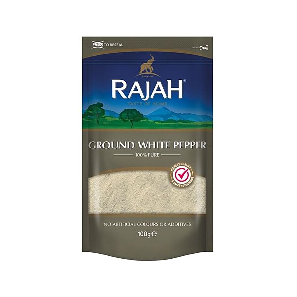 10570     Rajah Ground White Pepper 100g X 10