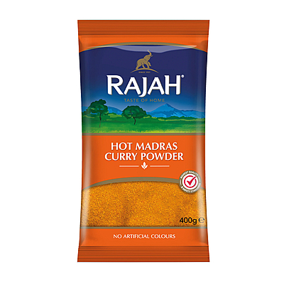 24757 Rajah Hot Madras Curry 400g X 10