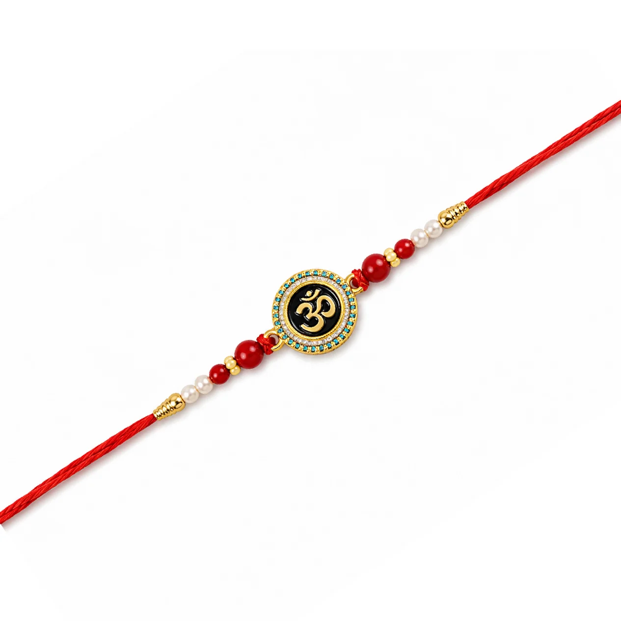 Om Beaded Rakhi for Brother – Traditional Designer Rakhi