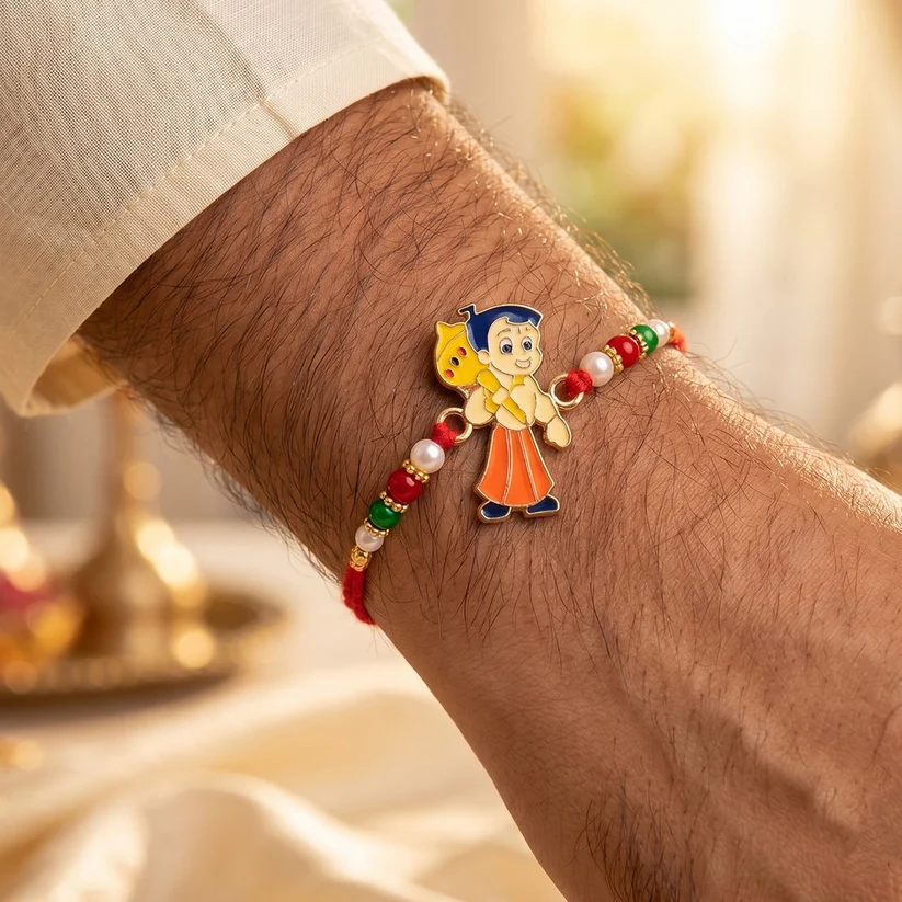 Cute Chhota Bheem Rakhi for Brother – Kids Designer Cartoon Rakhi