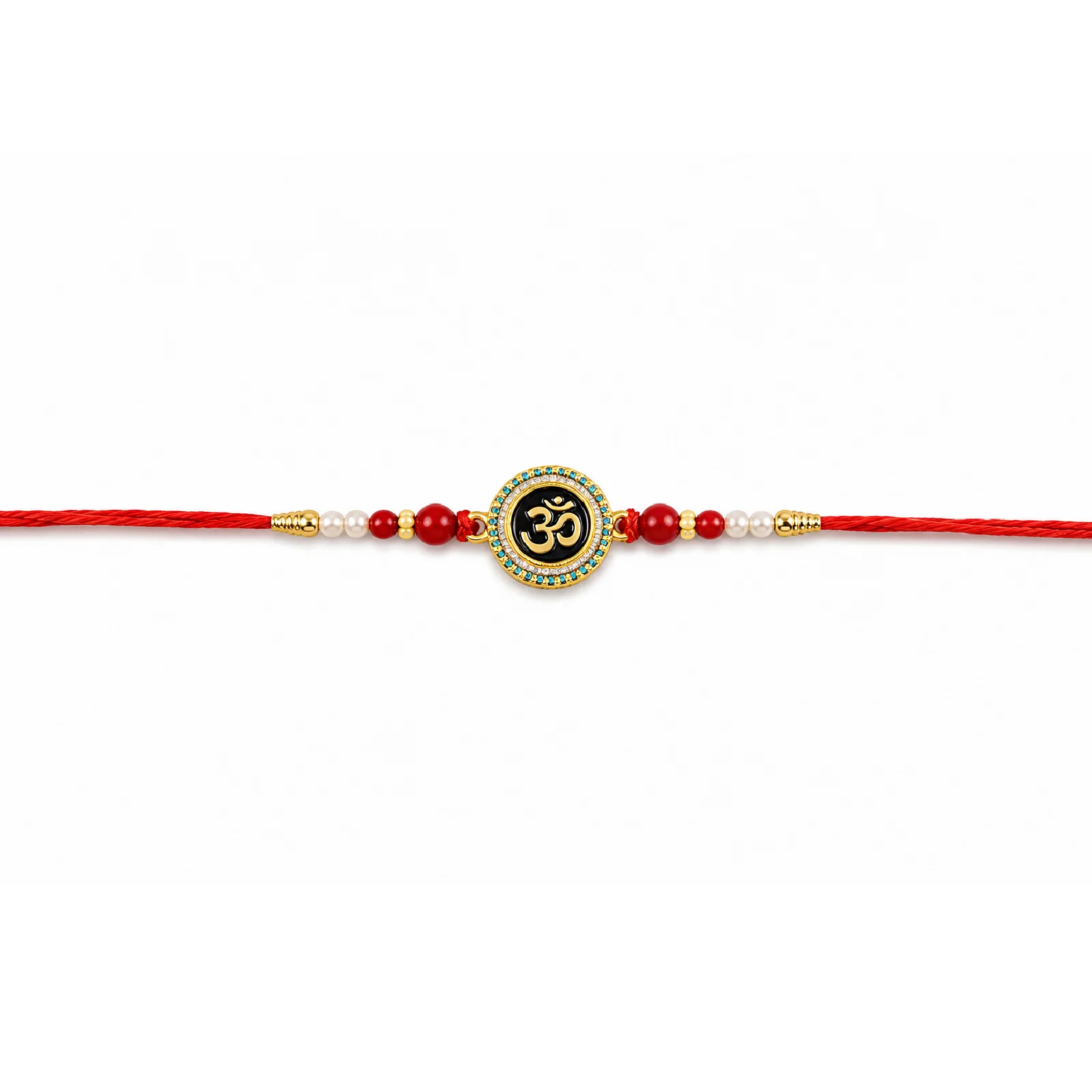 Om Beaded Rakhi for Brother – Traditional Designer Rakhi