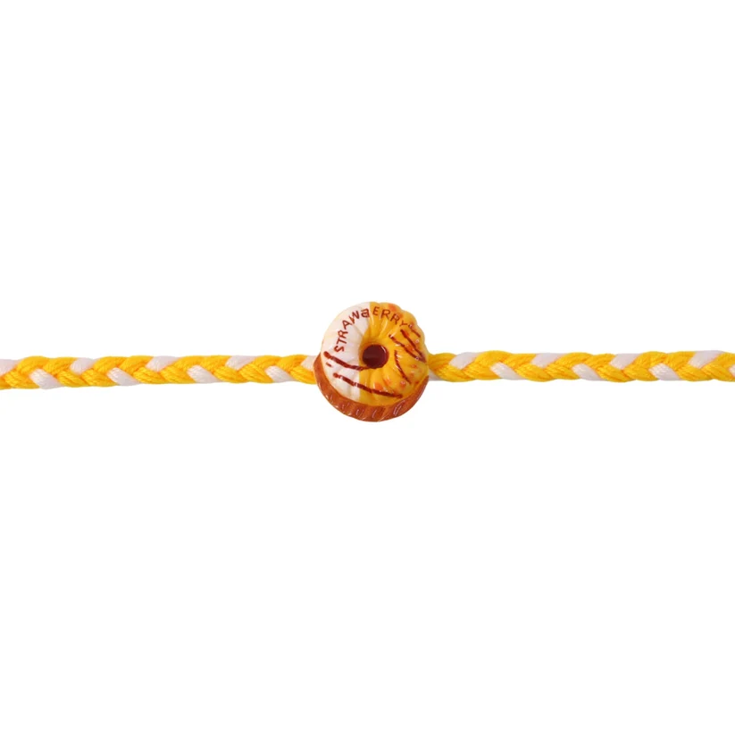 Cute Donut Charm Rakhi for Brother – Fun Designer Kids Rakhi