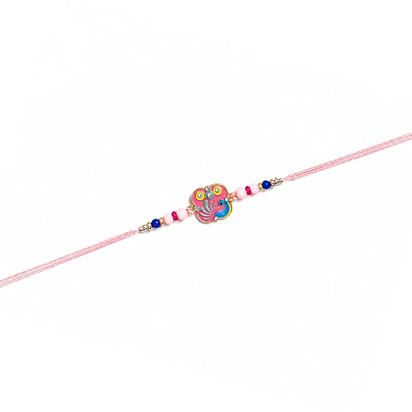 Peacock Designer Rakhi for Brother | Premium Beaded Traditional Raksha Bandhan Rakhi