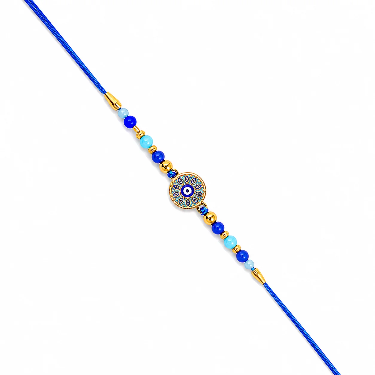 Evil Eye Mandala Rakhi for Brother | Designer Protective Beaded Rakhi for Raksha Bandhan