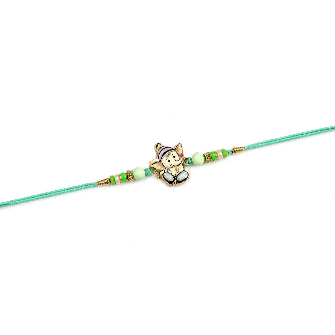 Cute Lord Ganesha Rakhi for Brother – Designer Beaded Rakhi
