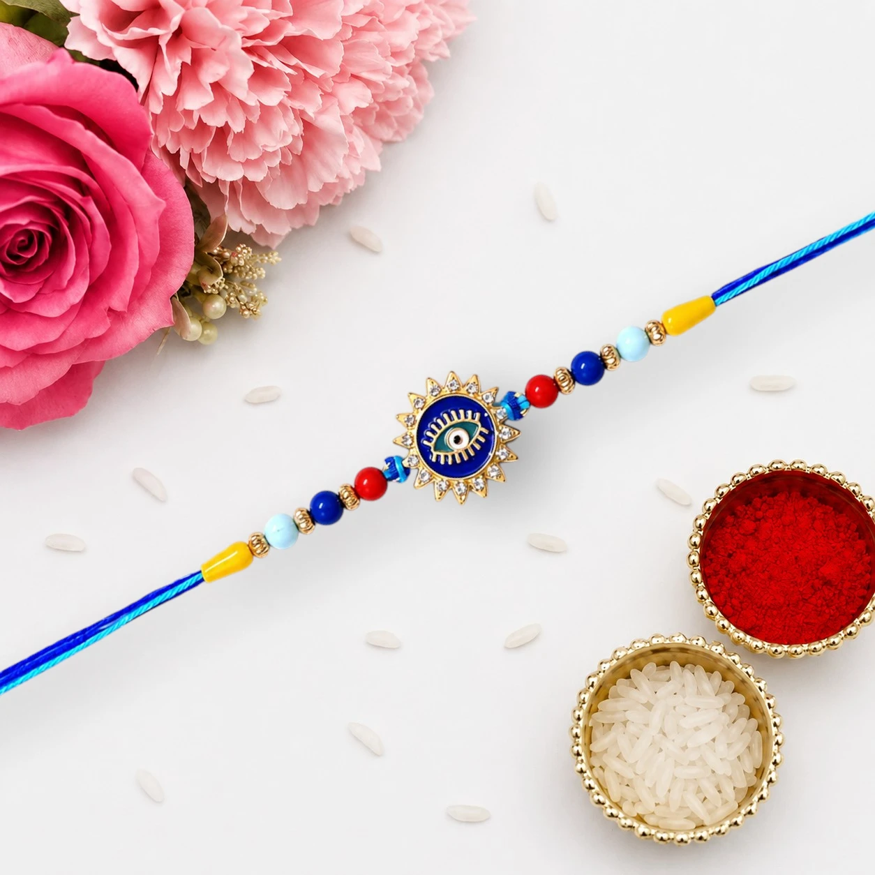 Evil Eye Sun Rays Rakhi for Brother | Designer Protective Raksha Bandhan Rakhi