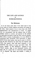 Ramakrishna - His Life and Sayings Ramakrishna - His Life and Sayings