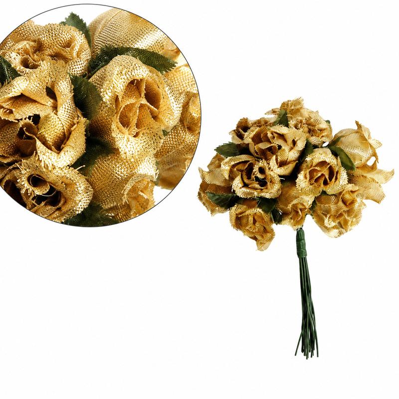 Ramitos Rosas B-88 Dorada Hoja Verde Paquete X 12 Unidades Ramitos Rosas B-88 Dorada Hoja Verde Paquete X 12 Unidades