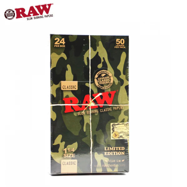 RAW PAPER CLASSIC CAMO LIMITED EDITION 1 1/4 SIZE 50 LEAVES PER PACK