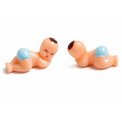Recordatorio Bebe 2 Cm Plast Rf 2095  Azul Paquete X 144 Unidades