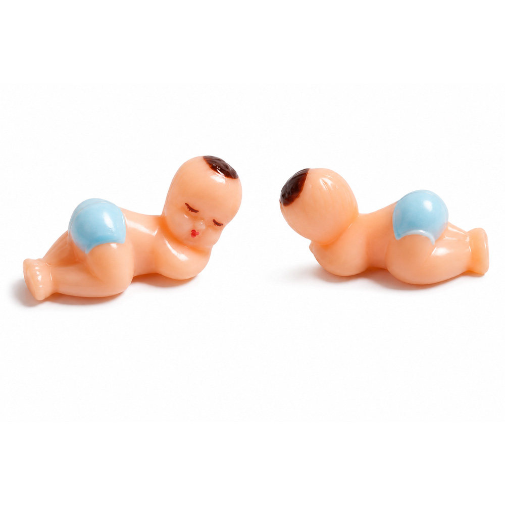 Recordatorio Bebe 2 Cm Plast Rf 2095  Azul Paquete X 144 Unidades