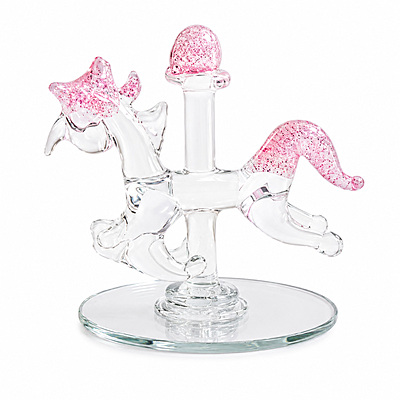 Recordatorio Vidrio Caballo Rosado Unidad