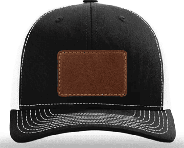 Custom Cap with Genuine Rectangle Leather Patch