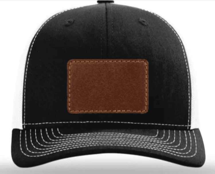 Custom Cap with Genuine Rectangle Leather Patch