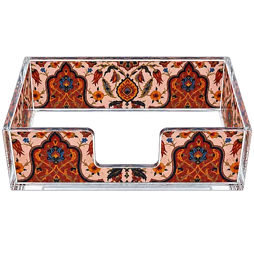 Rectangular Acrylic Napkin Holder, Antique Tapestry