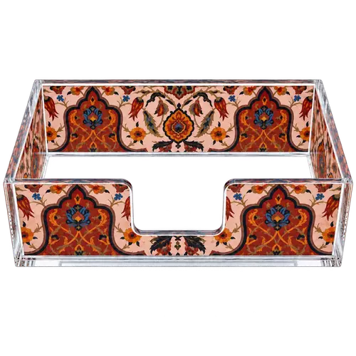 Rectangular Acrylic Napkin Holder, Antique Tapestry