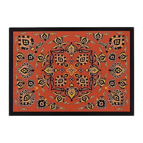 Rectangular Acrylic Placemat, Amber Arabesque