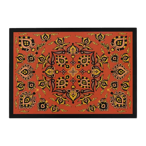 Rectangular Acrylic Placemat, Amber Arabesque