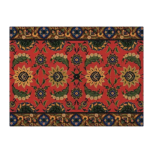 Rectangular Acrylic Placemat, Crimson Garden