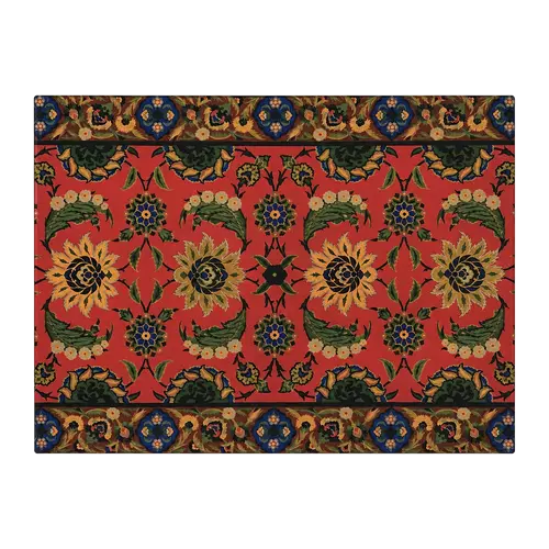Rectangular Acrylic Placemat, Crimson Garden