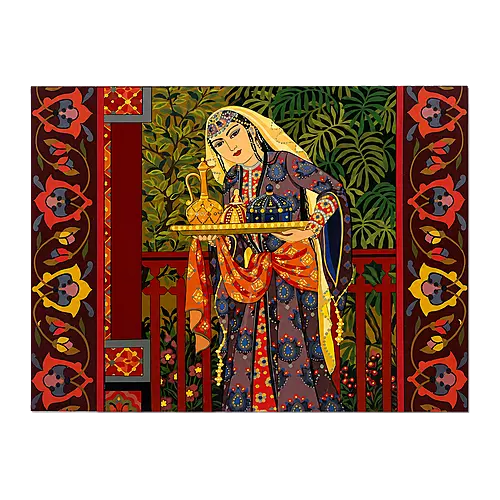 Rectangular Acrylic Placemat, Garden Attendant
