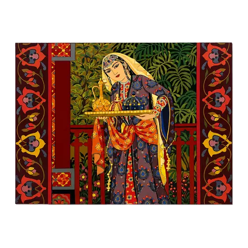 Rectangular Acrylic Placemat, Garden Attendant