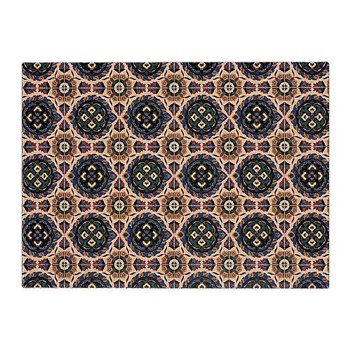 Rectangular Acrylic Placemat, Ivory Medallions