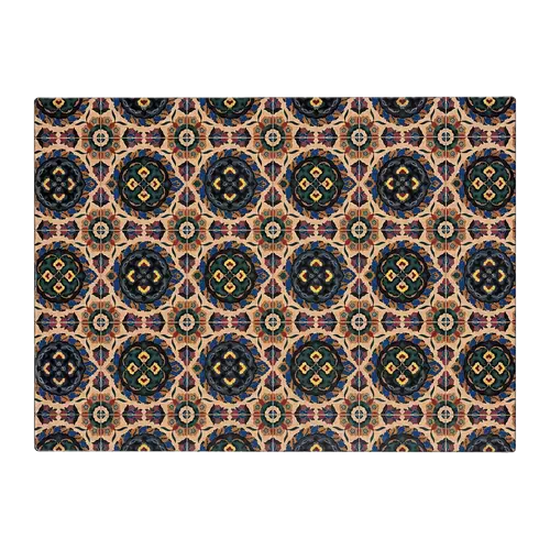 Rectangular Acrylic Placemat, Ivory Medallions
