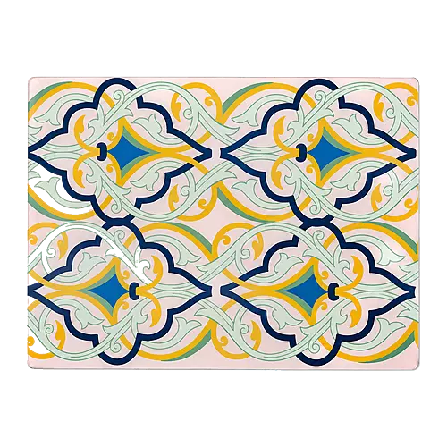 Rectangular Acrylic Placemat, Pastel Arabesque