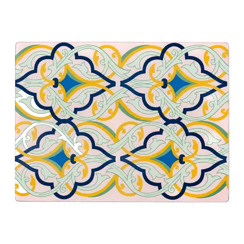 Rectangular Acrylic Placemat, Pastel Arabesque