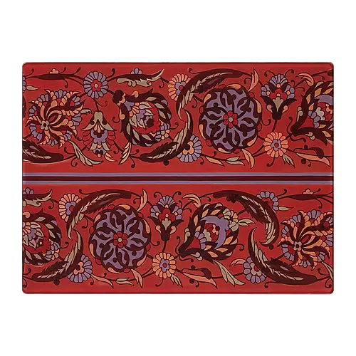 Rectangular Acrylic Placemat, Scarlet Florals