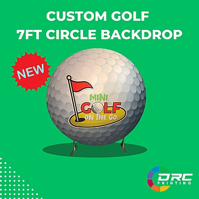 7ft Circle Golf Ball Backdrop