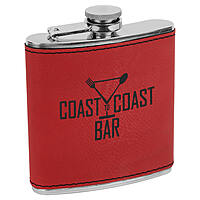6 oz Leatherette Wrapped Flask