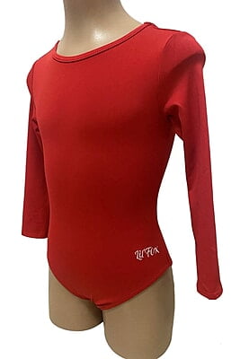 RED PLAIN LYCRA LONG SLEEVE