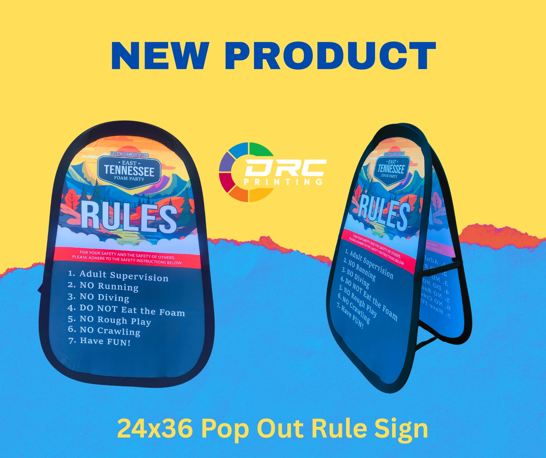 Foam Rule Sign (Pop Out Banner) Foam Rule Sign (Pop Out Banner)