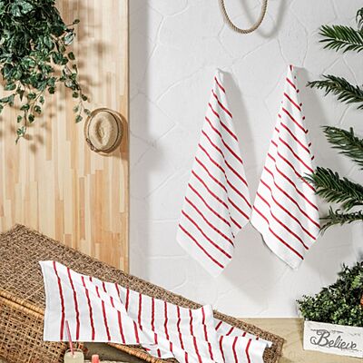 Red Stripe Pool and Beach Towel