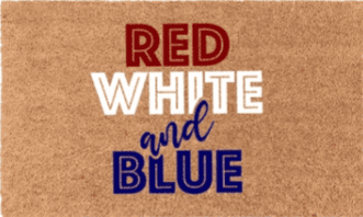 Red White & Blue Doormat – Patriotic Welcome Mat for Your Entryway