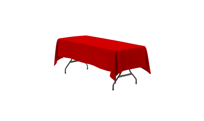 Tablecolth Table Cover Standard 6 ft - Red / Cubierta de mesa roja – Estándar