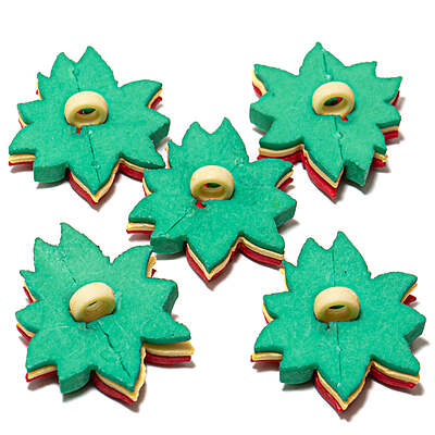 Bottoni Dress It Up Var. Red Poinsettias